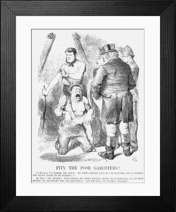 Framed Print : Pity the Poor Garotters!, 1872 Framed Print : Pity the Poor Garotters!, 1872