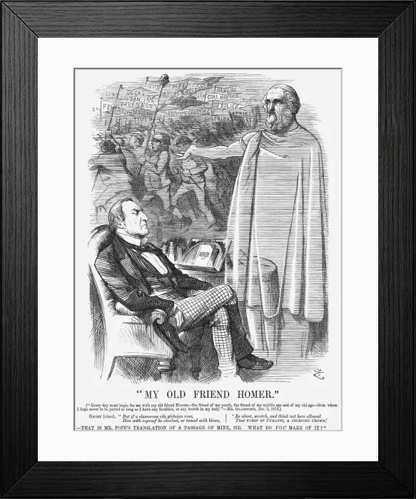 Framed Print : My Old Friend Homer, 1872. Artist: Joseph Swain Framed Print : My Old Friend Homer, 1872. Artist: Joseph Swain