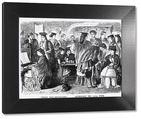 Sweet Girl-Graduates... Afternoon Tea Versus Wine, 1872. Artist: Joseph Swain
