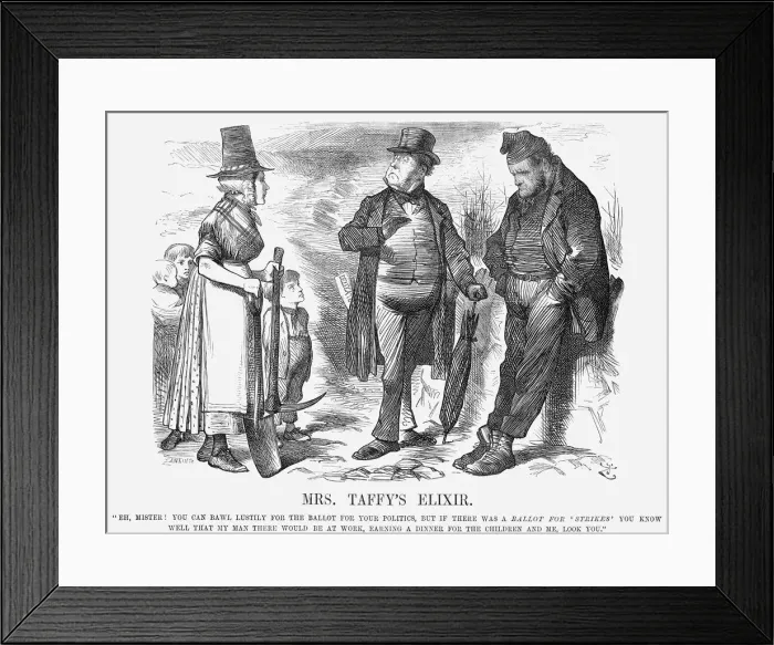 Framed Print : Mrs Taffys Elixir, 1873. Artist: Joseph Swain Framed Print : Mrs Taffys Elixir, 1873. Artist: Joseph Swain
