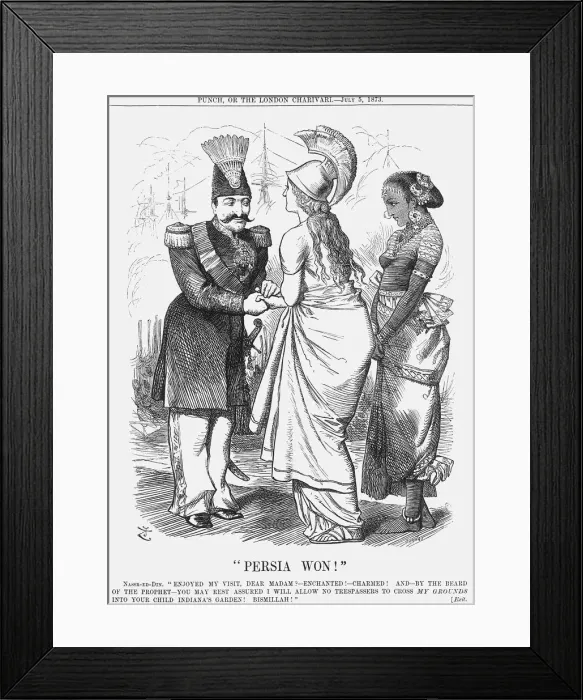 Framed Print : Persia Won!, 1873. Artist: Joseph Swain Framed Print : Persia Won!, 1873. Artist: Joseph Swain