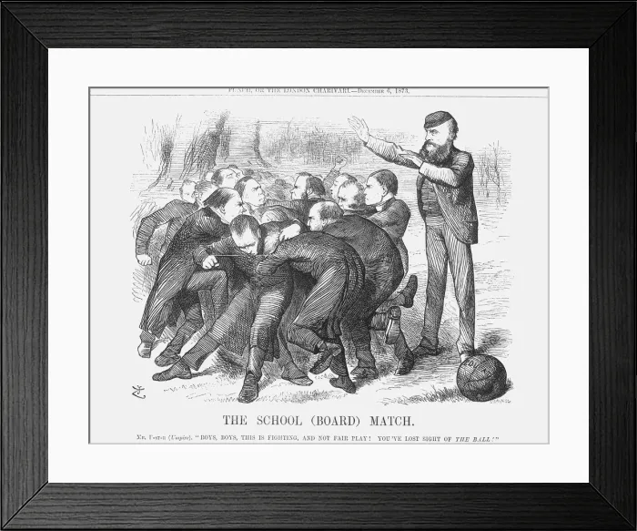 Framed Print : The School (Board) Match, 1873. Artist: Joseph Swain Framed Print : The School (Board) Match, 1873. Artist: Joseph Swain