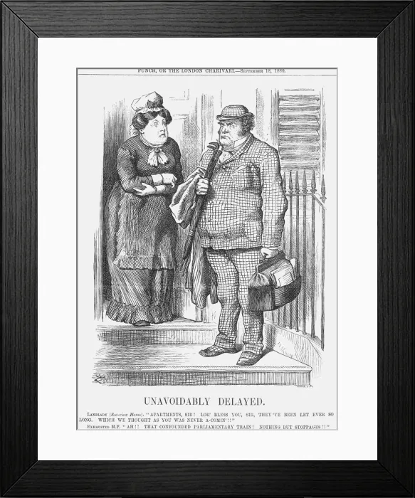 Framed Print : Unavoidably Delayed, 1880. Artist: Joseph Swain Framed Print : Unavoidably Delayed, 1880. Artist: Joseph Swain