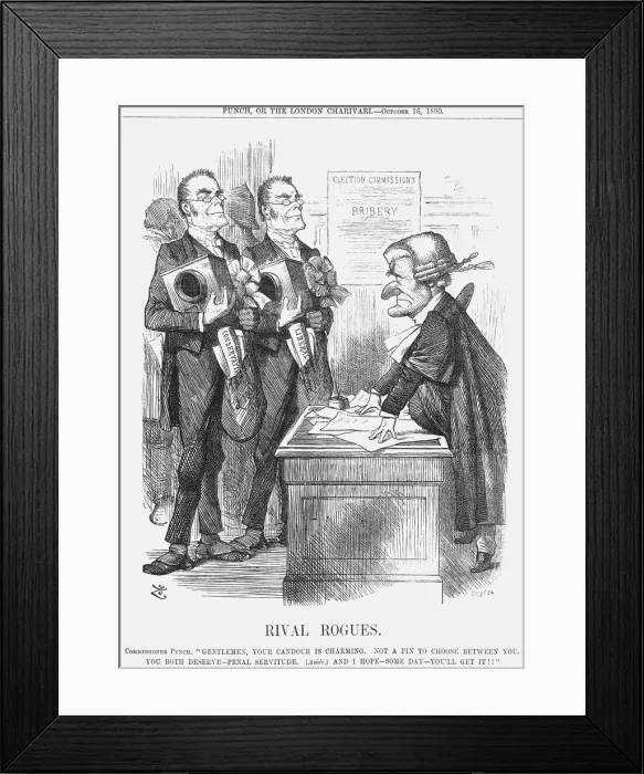 Framed Print : Rival Rogues, 1880. Artist: Joseph Swain Framed Print : Rival Rogues, 1880. Artist: Joseph Swain