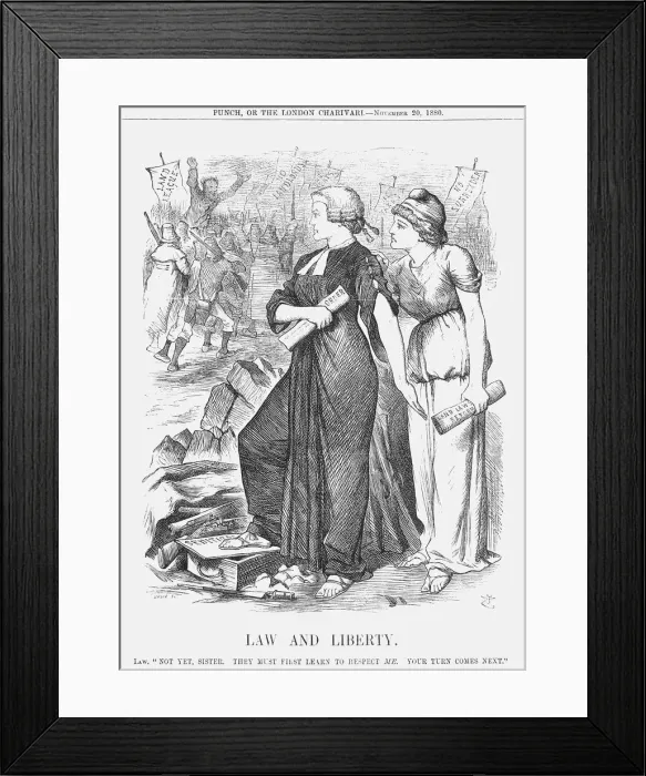 Framed Print : Law and Liberty, 1880. Artist: Joseph Swain Framed Print : Law and Liberty, 1880. Artist: Joseph Swain