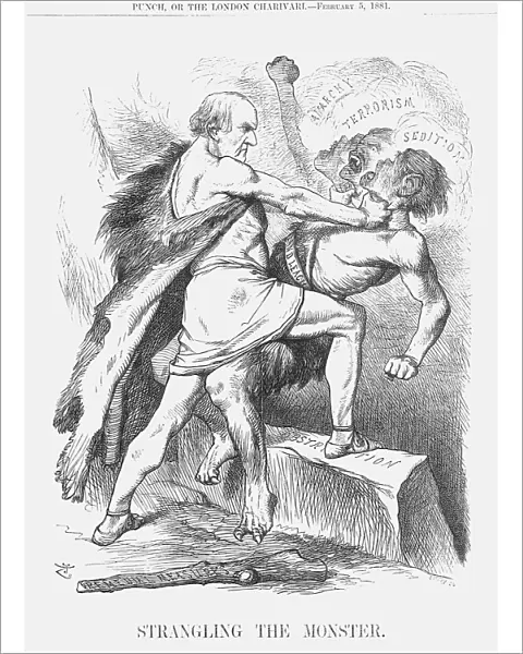 Strangling the Monster, 1881. Artist: Joseph Swain