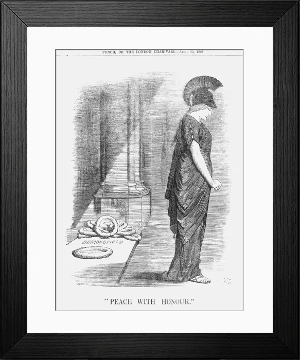 Framed Print : Peace with Honour, 1881. Artist: Joseph Swain Framed Print : Peace with Honour, 1881. Artist: Joseph Swain