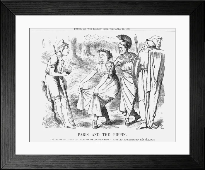 Framed Print : Paris and the Pippin, 1881. Artist: Joseph Swain Framed Print : Paris and the Pippin, 1881. Artist: Joseph Swain