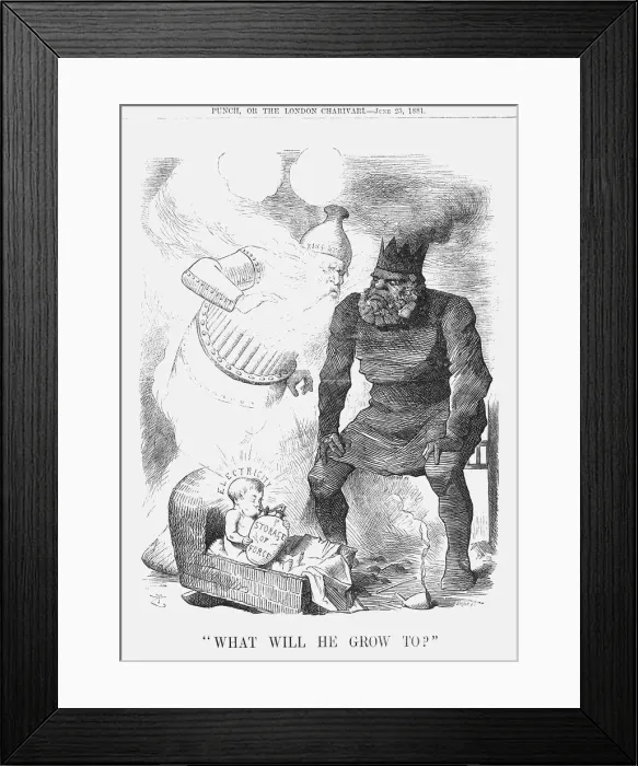 Framed Print : What will he grow to?, 1881. Artist: Joseph Swain