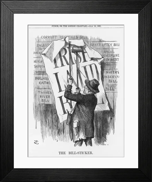 Framed Print : The Bill-Sticker, 1881. Artist: Joseph Swain Framed Print : The Bill-Sticker, 1881. Artist: Joseph Swain