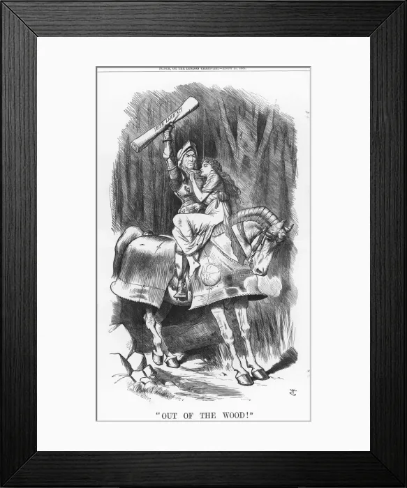 Framed Print : Out of the Wood!, 1881. Artist: Joseph Swain Framed Print : Out of the Wood!, 1881. Artist: Joseph Swain