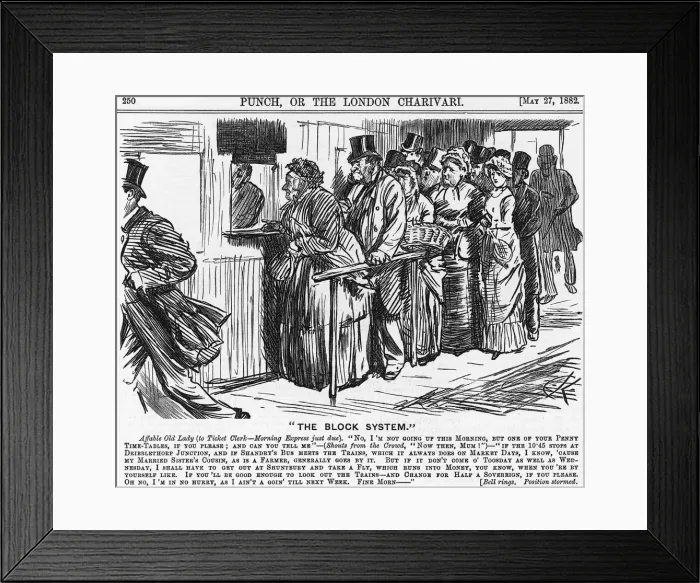 Framed Print : The Block System, 1882. Artist: Joseph Swain Framed Print : The Block System, 1882. Artist: Joseph Swain