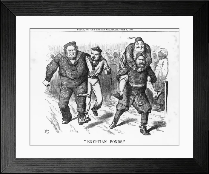Framed Print : Egyptian Bonds, 1882. Artist: Joseph Swain Framed Print : Egyptian Bonds, 1882. Artist: Joseph Swain