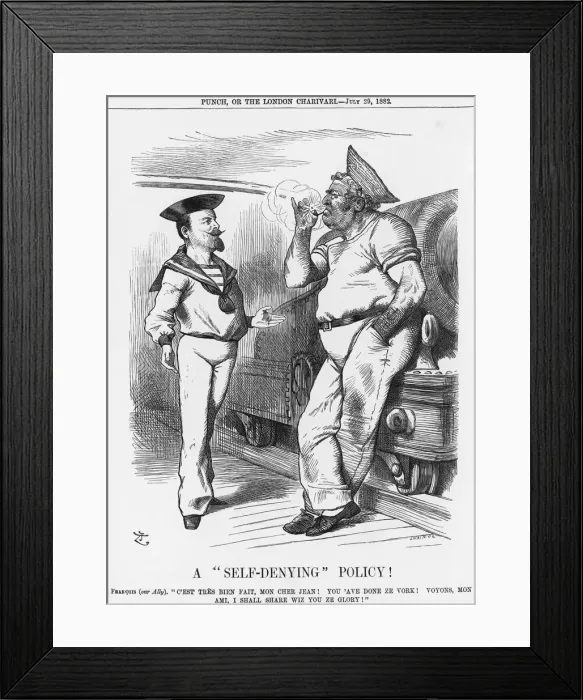 Framed Print : A Self-Denying Policy!, 1882. Artist: Joseph Swain Framed Print : A Self-Denying Policy!, 1882. Artist: Joseph Swain