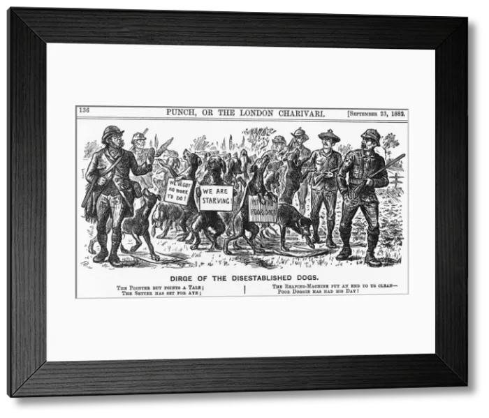 Framed Print : Dirge of the Disestablished Dogs, 1882 Framed Print : Dirge of the Disestablished Dogs, 1882