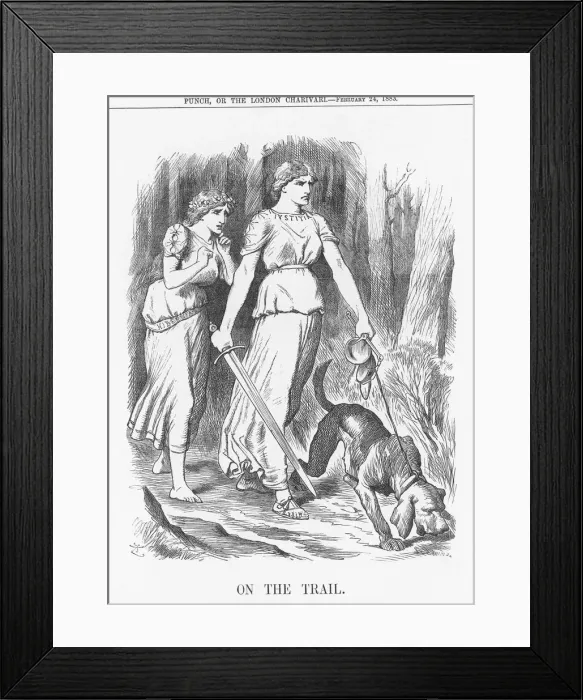Framed Print : On the Trail, 1883. Artist: Joseph Swain