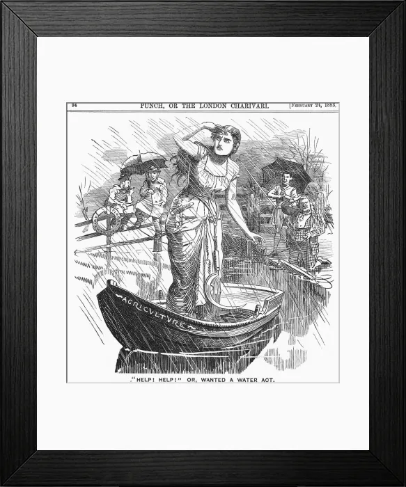 Framed Print : Help! Help! or, Wanted a Water Act, 1883 Framed Print : Help! Help! or, Wanted a Water Act, 1883