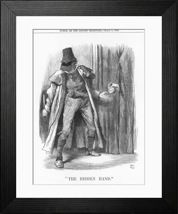 Framed Print : The Hidden Hand, 1883. Artist: Joseph Swain Framed Print : The Hidden Hand, 1883. Artist: Joseph Swain
