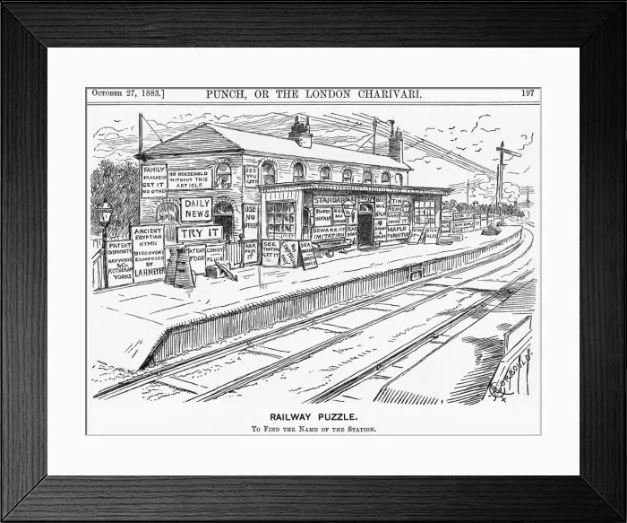 Framed Print : Railway Puzzle, 1883 Framed Print : Railway Puzzle, 1883