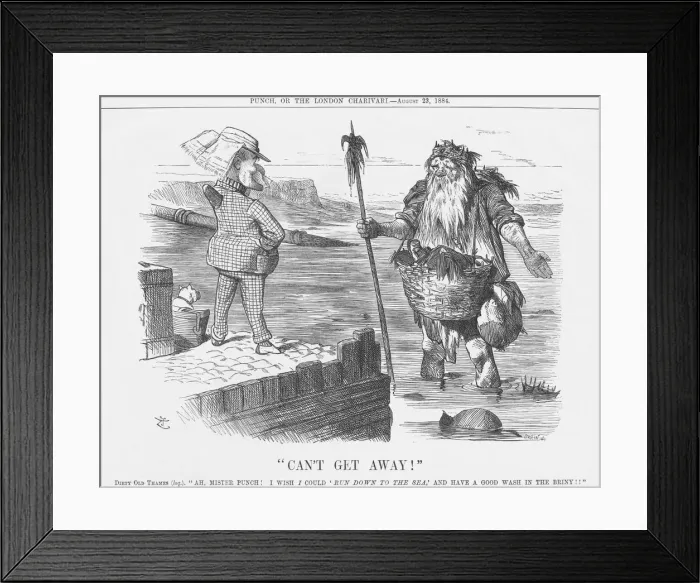 Framed Print : Can t Get Away!, 1884. Artist: Joseph Swain Framed Print : Can t Get Away!, 1884. Artist: Joseph Swain