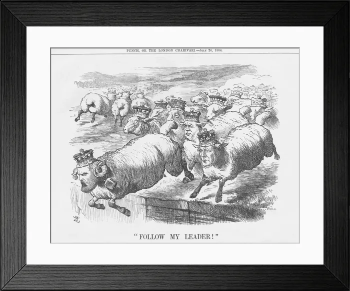 Framed Print : Follow My Leader!, 1884. Artist: Joseph Swain Framed Print : Follow My Leader!, 1884. Artist: Joseph Swain