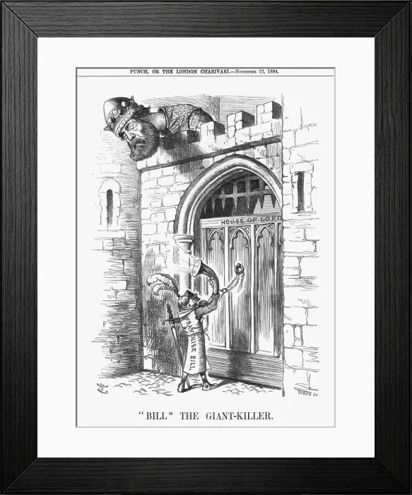 Framed Print : Bill The Giant-killer, 1884. Artist: Joseph Swain Framed Print : Bill The Giant-killer, 1884. Artist: Joseph Swain