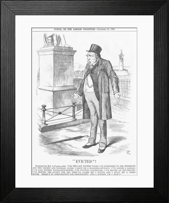 Framed Print : Evicted, 1884. Artist: Joseph Swain Framed Print : Evicted, 1884. Artist: Joseph Swain