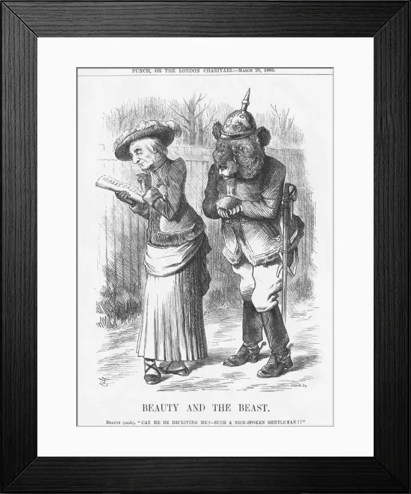 Framed Print : Beauty and the Beast, 1885. Artist: Joseph Swain Framed Print : Beauty and the Beast, 1885. Artist: Joseph Swain