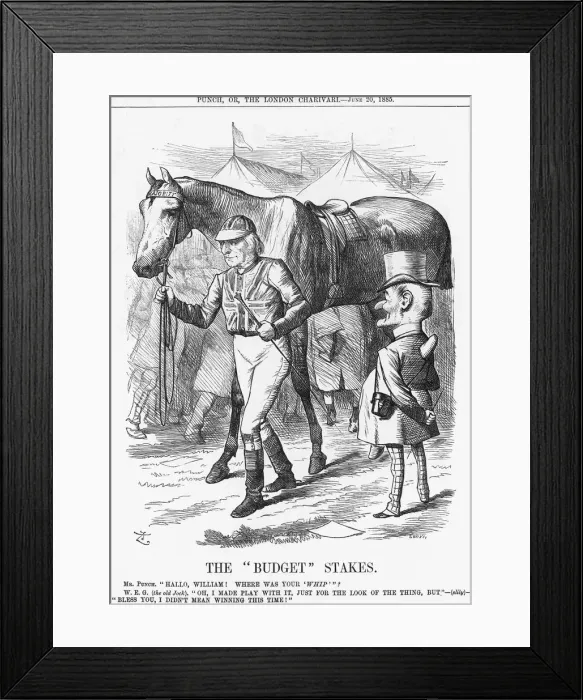Framed Print : The Budget Stakes, 1885. Artist: Joseph Swain Framed Print : The Budget Stakes, 1885. Artist: Joseph Swain
