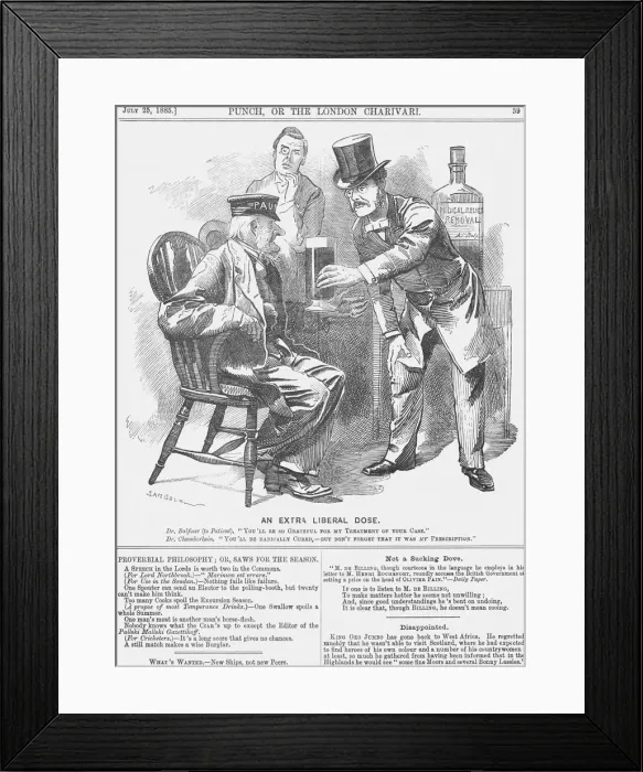 Framed Print : An Extra Liberal Dose, 1885 Framed Print : An Extra Liberal Dose, 1885
