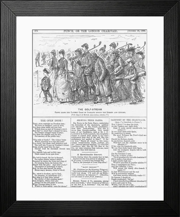 Framed Print : The Golf-Stream, 1885 Framed Print : The Golf-Stream, 1885