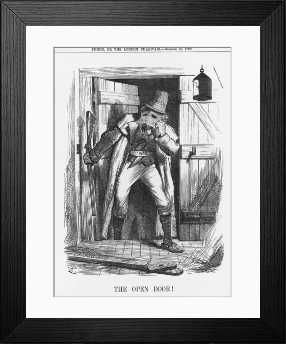 Framed Print : The Open Door!, 1885. Artist: Joseph Swain Framed Print : The Open Door!, 1885. Artist: Joseph Swain