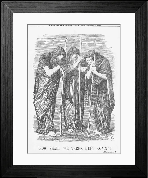 Framed Print : How Shall We Three Meet Again?, 1885. Artist: Joseph Swain Framed Print : How Shall We Three Meet Again?, 1885. Artist: Joseph Swain