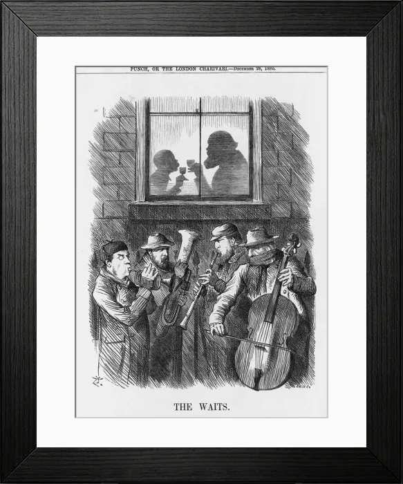 Framed Print : The Waits, 1885. Artist: Joseph Swain Framed Print : The Waits, 1885. Artist: Joseph Swain