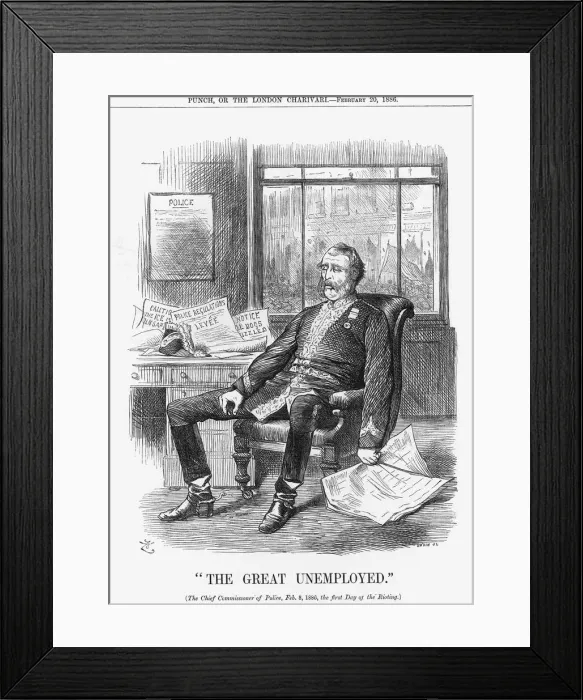 Framed Print : The Great Unemployed, 1886. Artist: Joseph Swain Framed Print : The Great Unemployed, 1886. Artist: Joseph Swain