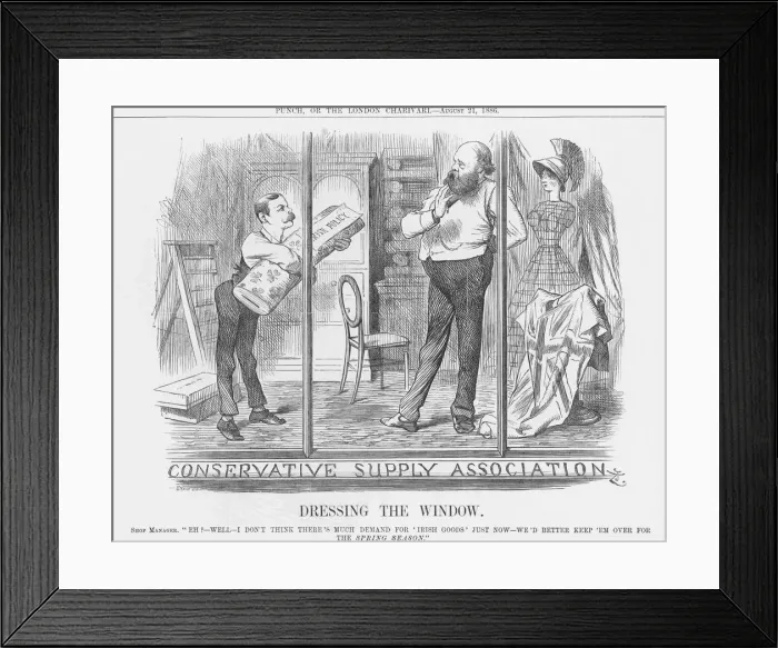Framed Print : Dressing the Window, 1886. Artist: Joseph Swain Framed Print : Dressing the Window, 1886. Artist: Joseph Swain