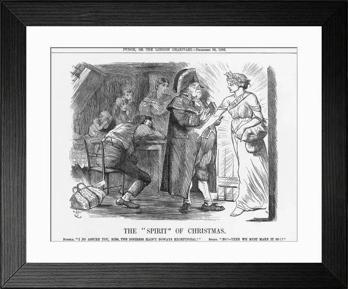 Framed Print : The Spirit of Christmas, 1886. Artist: Joseph Swain Framed Print : The Spirit of Christmas, 1886. Artist: Joseph Swain