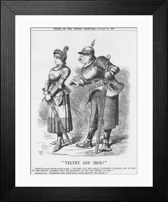 Framed Print : Velvet and Iron!, 1887. Artist: Joseph Swain Framed Print : Velvet and Iron!, 1887. Artist: Joseph Swain
