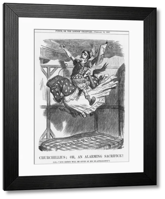 Framed Print : Churchillius; or, an Alarming Sacrifice!, 1887. Artist: Joseph Swain Framed Print : Churchillius; or, an Alarming Sacrifice!, 1887. Artist: Joseph Swain