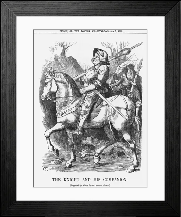 Framed Print : The Knight and his Companion, 1887. Artist: Joseph Swain Framed Print : The Knight and his Companion, 1887. Artist: Joseph Swain