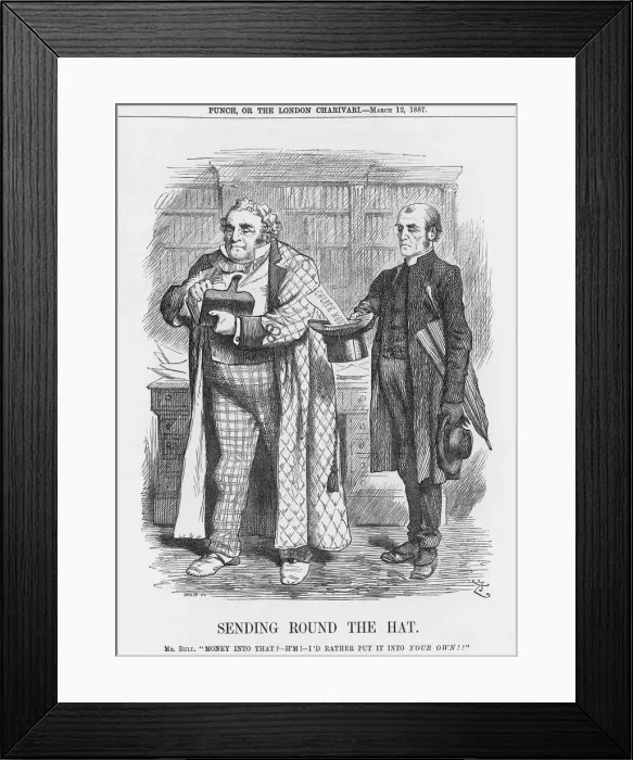 Framed Print : Sending Round the Hat, 1887. Artist: Joseph Swain Framed Print : Sending Round the Hat, 1887. Artist: Joseph Swain