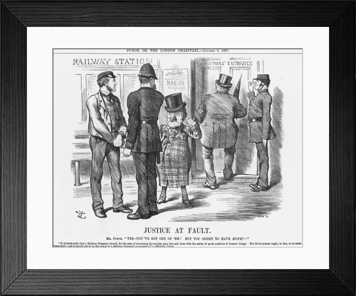 Framed Print : Justice at Fault, 1887. Artist: Joseph Swain Framed Print : Justice at Fault, 1887. Artist: Joseph Swain