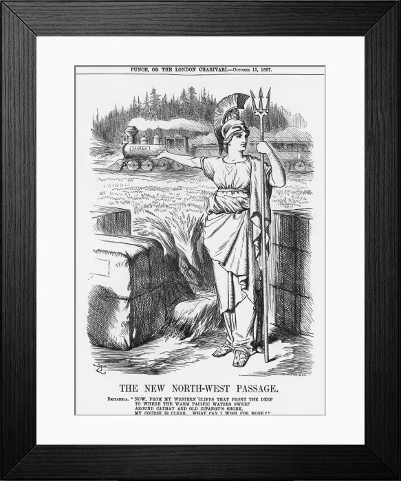 Framed Print : The New North-West Passage, 1887. Artist: Joseph Swain Framed Print : The New North-West Passage, 1887. Artist: Joseph Swain