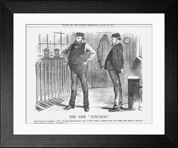 Framed Print : The New Junction, 1888. Artist: Joseph Swain Framed Print : The New Junction, 1888. Artist: Joseph Swain