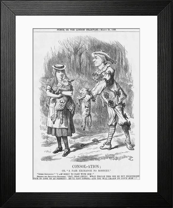 Framed Print : Consol-ation, 1888. Artist: Joseph Swain Framed Print : Consol-ation, 1888. Artist: Joseph Swain