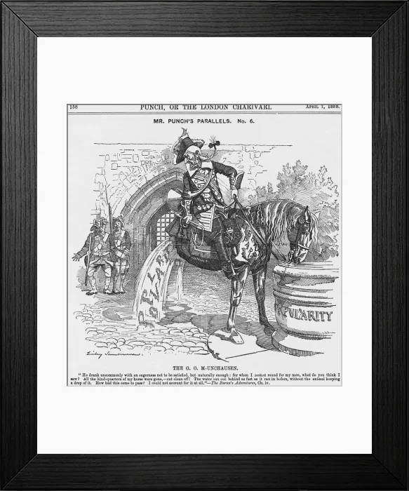 Framed Print : Mr. Punchs Parallels. No. 6, 1888. Artist: Joseph Swain Framed Print : Mr. Punchs Parallels. No. 6, 1888. Artist: Joseph Swain