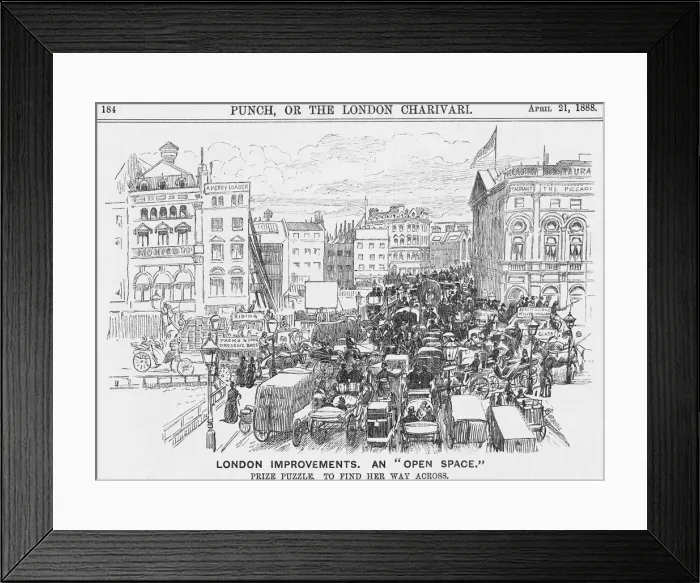Framed Print : London Improvements. An Open Space, 1888 Framed Print : London Improvements. An Open Space, 1888