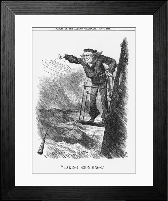 Framed Print : Taking Soundings, 1888. Artist: Joseph Swain Framed Print : Taking Soundings, 1888. Artist: Joseph Swain