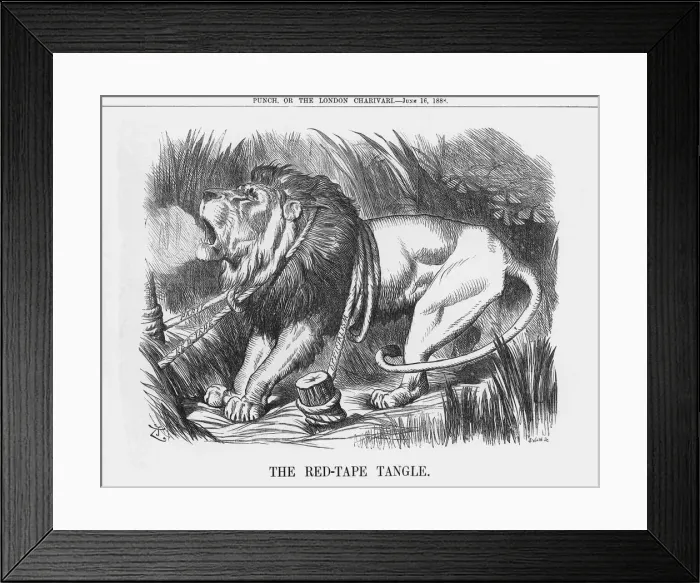Framed Print : The Red-Tape Tangle, 1888. Artist: Joseph Swain Framed Print : The Red-Tape Tangle, 1888. Artist: Joseph Swain