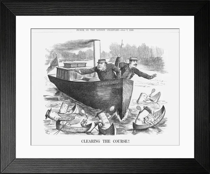 Framed Print : Clearing the Course!, July 7, 1888. Artist: Joseph Swain Framed Print : Clearing the Course!, July 7, 1888. Artist: Joseph Swain